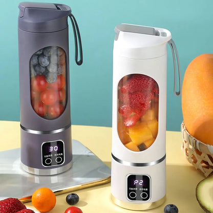 Portable Electric Juicer USB Wireless Charging Mini Juicer Bottle 450ml Cup Fruit Mixer Electric Handheld Blender for Home